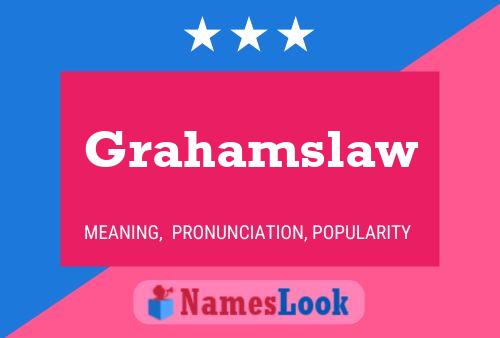 Póster del nombre Grahamslaw