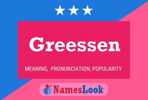 Póster del nombre Greessen