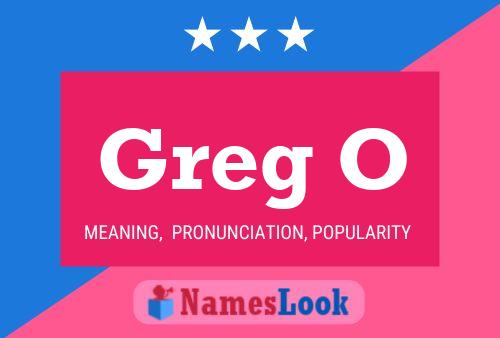 Póster del nombre Greg O