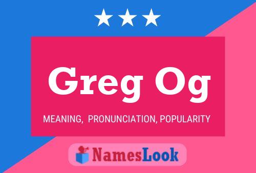 Póster del nombre Greg Og