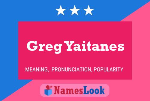 Póster del nombre Greg Yaitanes