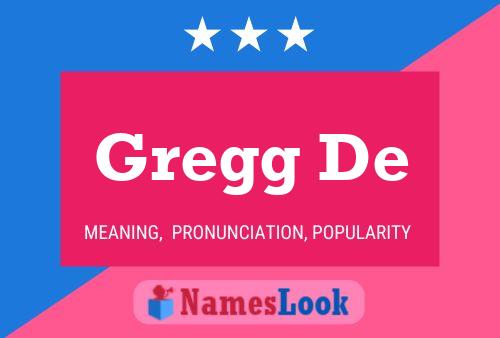 Póster del nombre Gregg De