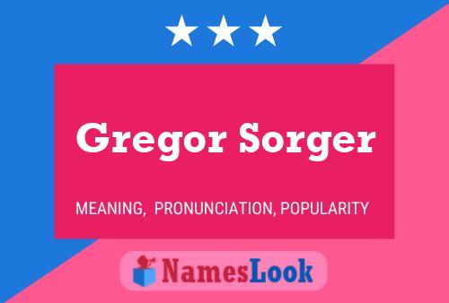 Póster del nombre Gregor Sorger