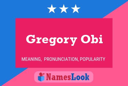 Póster del nombre Gregory Obi