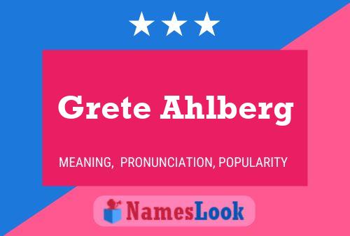 Póster del nombre Grete Ahlberg