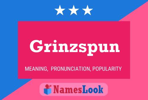 Póster del nombre Grinzspun