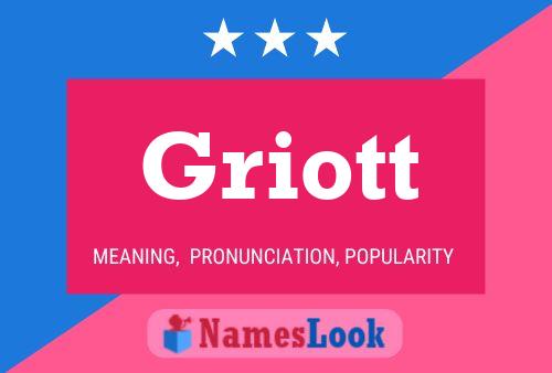 Póster del nombre Griott