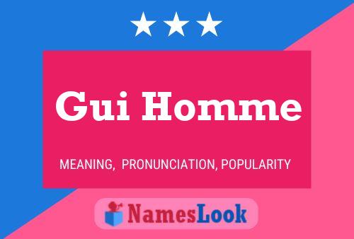 Póster del nombre Gui Homme