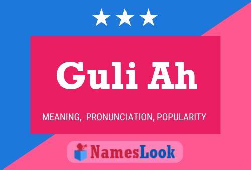 Póster del nombre Guli Ah