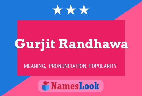 Póster del nombre Gurjit Randhawa