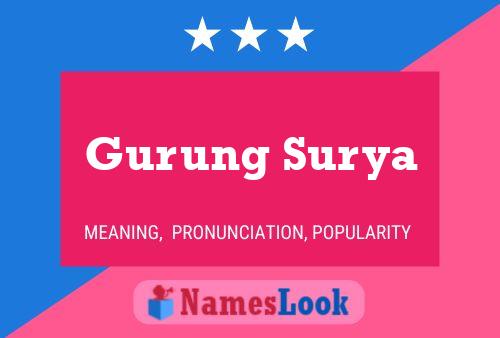 Póster del nombre Gurung Surya