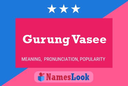 Póster del nombre Gurung Vasee