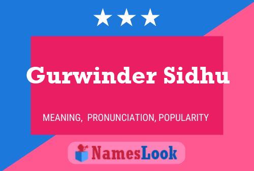 Póster del nombre Gurwinder Sidhu