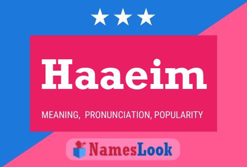 Póster del nombre Haaeim