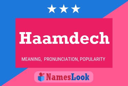 Póster del nombre Haamdech