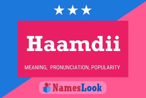 Póster del nombre Haamdii