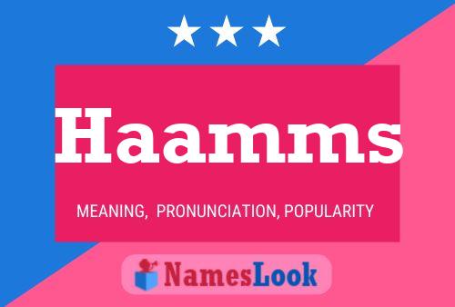 Póster del nombre Haamms