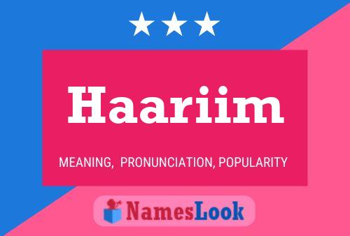 Póster del nombre Haariim