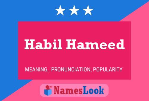 Póster del nombre Habil Hameed