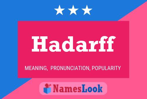 Póster del nombre Hadarff