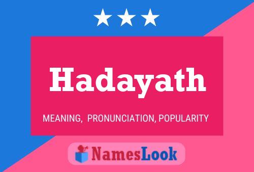 Póster del nombre Hadayath