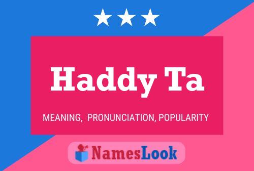 Póster del nombre Haddy Ta