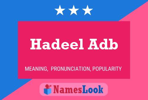 Póster del nombre Hadeel Adb