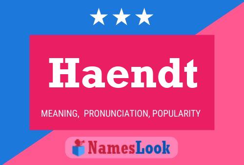 Póster del nombre Haendt