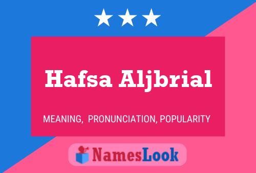 Póster del nombre Hafsa Aljbrial