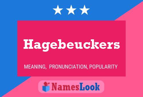 Póster del nombre Hagebeuckers