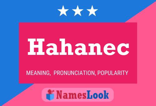 Póster del nombre Hahanec