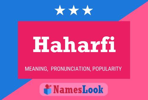 Póster del nombre Haharfi