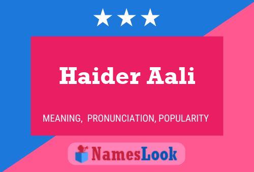 Póster del nombre Haider Aali