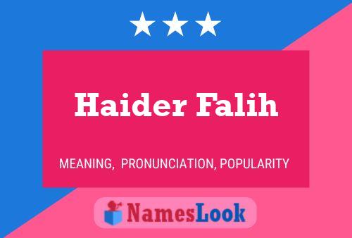 Póster del nombre Haider Falih