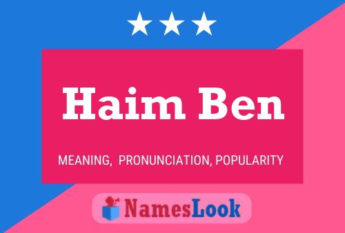 Póster del nombre Haim Ben