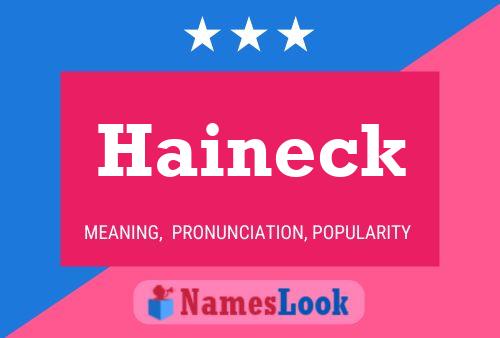 Póster del nombre Haineck