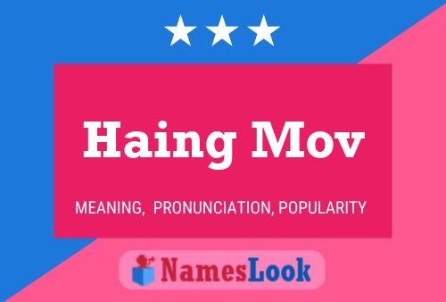 Póster del nombre Haing Mov