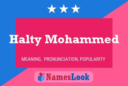 Póster del nombre Halty Mohammed