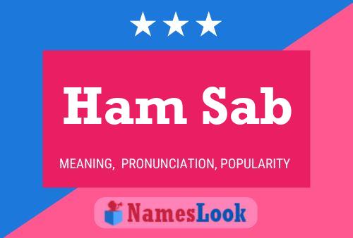 Póster del nombre Ham Sab