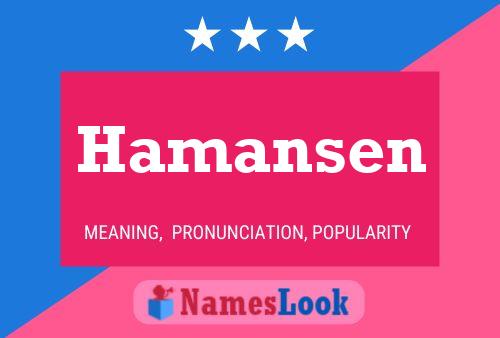 Póster del nombre Hamansen