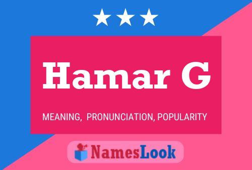 Póster del nombre Hamar G