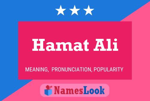 Póster del nombre Hamat Ali