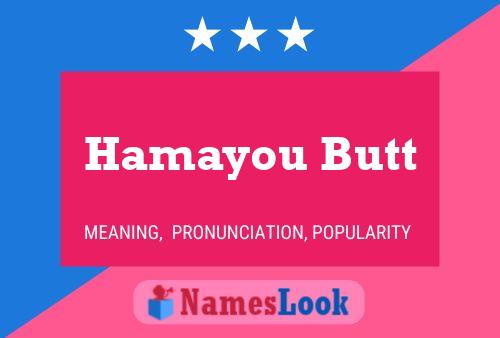 Póster del nombre Hamayou Butt