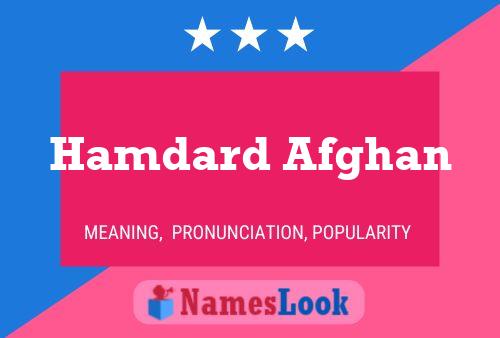 Póster del nombre Hamdard Afghan