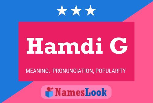 Póster del nombre Hamdi G