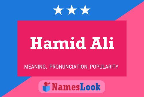 Póster del nombre Hamid Ali