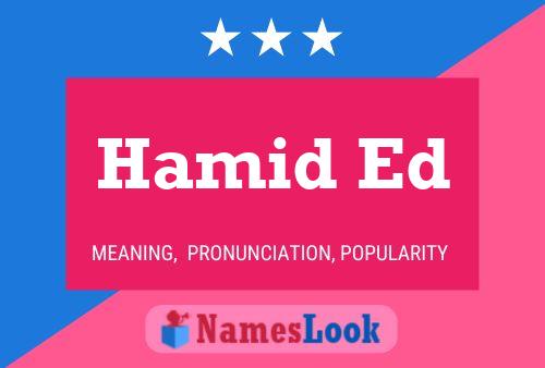 Póster del nombre Hamid Ed