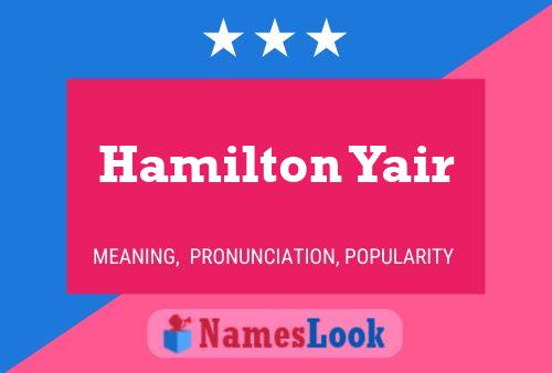 Póster del nombre Hamilton Yair