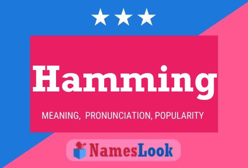 Póster del nombre Hamming