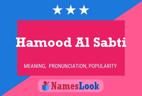 Póster del nombre Hamood Al Sabti